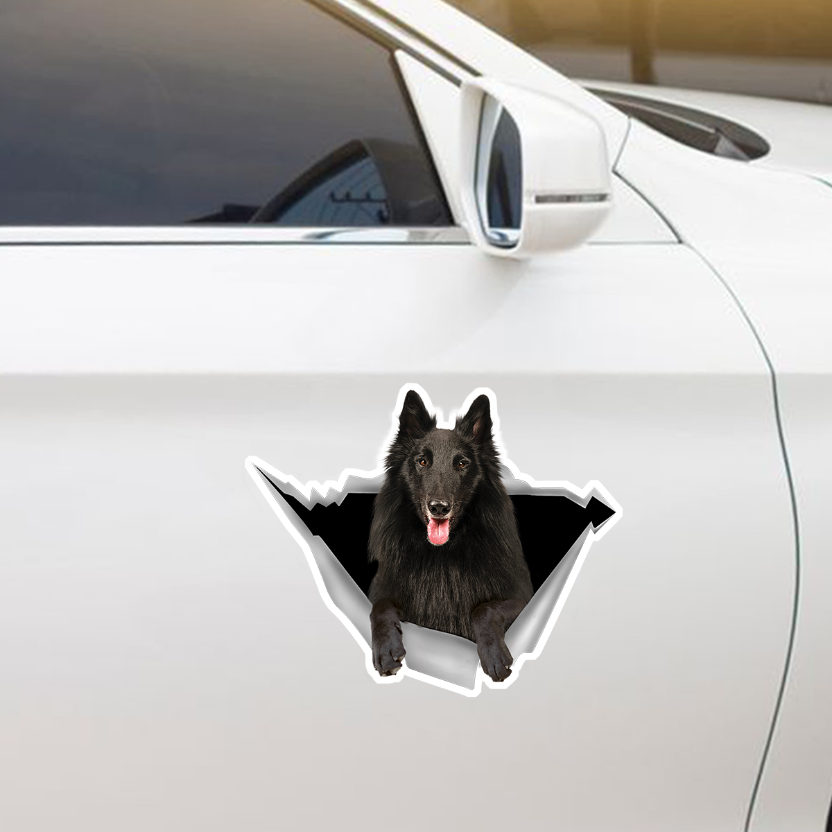 We Like Riding In Cars – Belgischer Schäferhund-Auto-/Tür-/Kühlschrank-/Laptop-Aufkleber V1