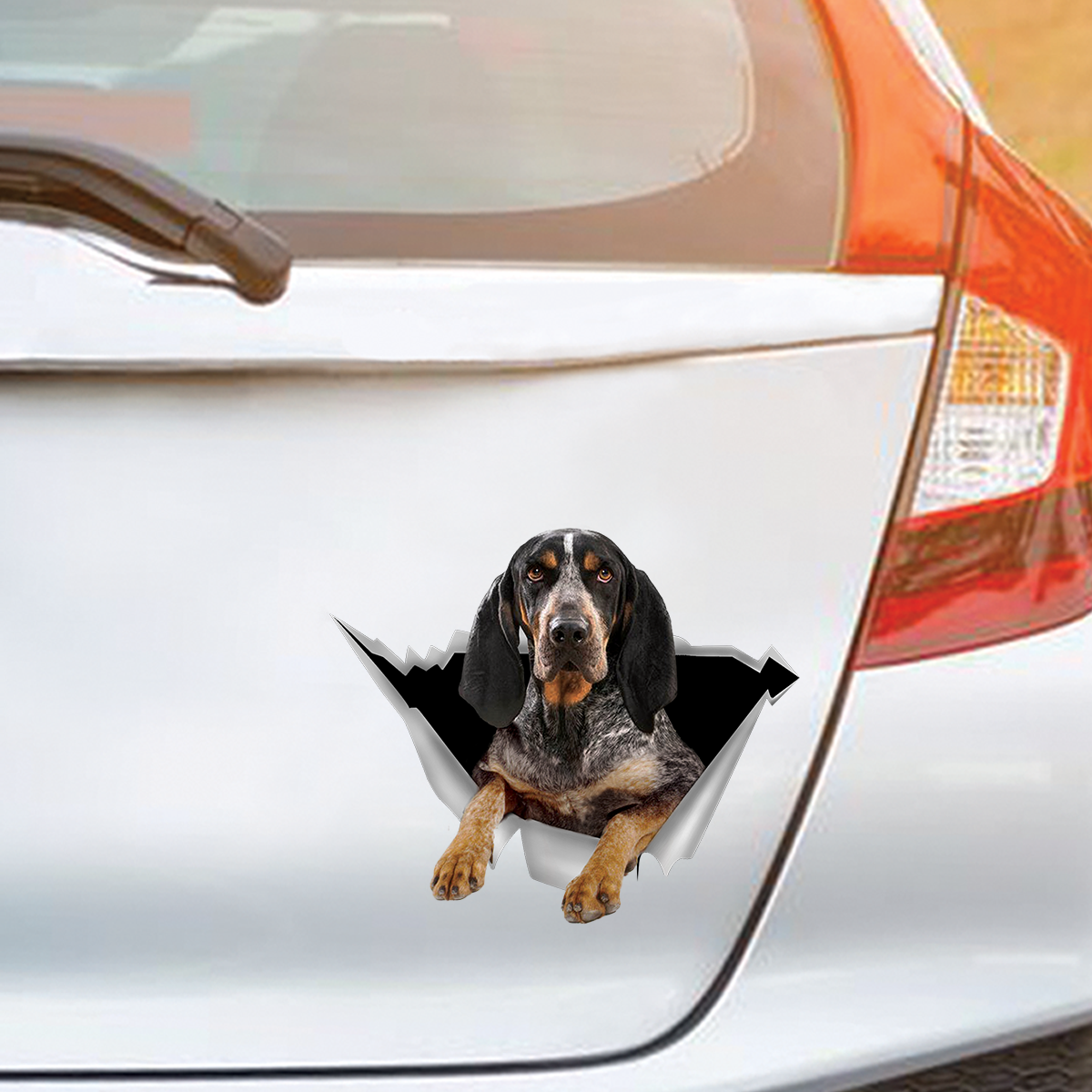 We Like Riding In Cars - Bluetick Coonhound Auto-/Tür-/Kühlschrank-/Laptop-Aufkleber V1