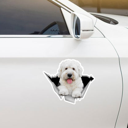 Wir fahren gerne im Auto – Old English Sheepdog Aufkleber V2