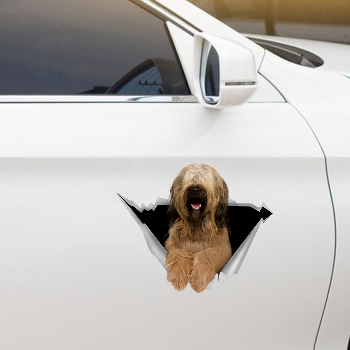 Nous aimons rouler en voiture - Briard Car/ Door/ Fridge/ Laptop Sticker V1