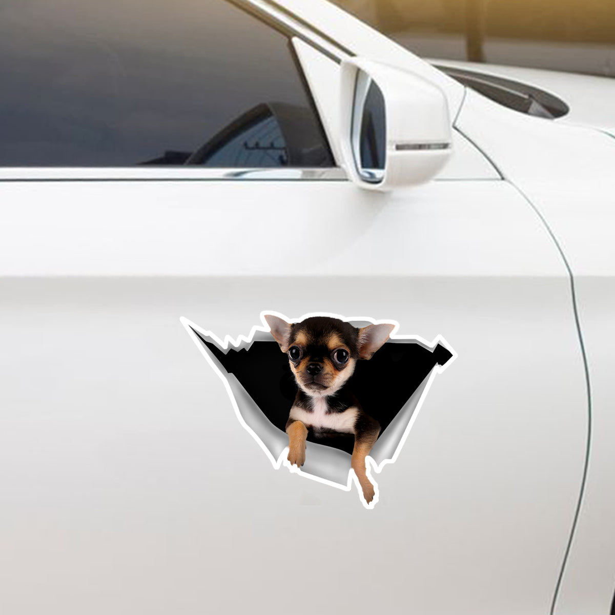 We Like Riding In Cars -  Chihuahua Car/ Door/ Fridge/ Laptop Sticker V4
