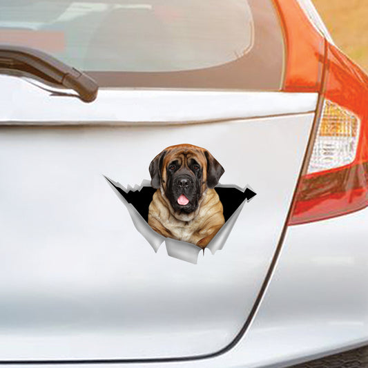 We Like Riding In Cars – Englischer Mastiff-Auto-/Tür-/Kühlschrank-/Laptop-Aufkleber V1