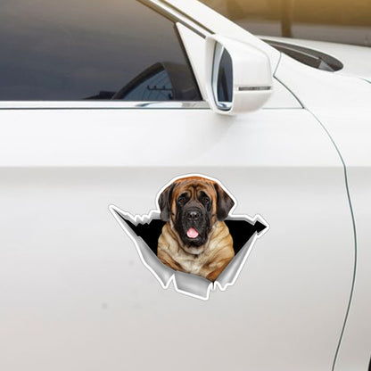 Nous aimons rouler dans les voitures - Autocollant de voiture/porte/réfrigérateur/ordinateur portable anglais Mastiff V1