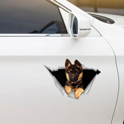 We Like Riding In Cars - Deutscher Schäferhund Auto-/Tür-/Kühlschrank-/Laptop-Aufkleber V1