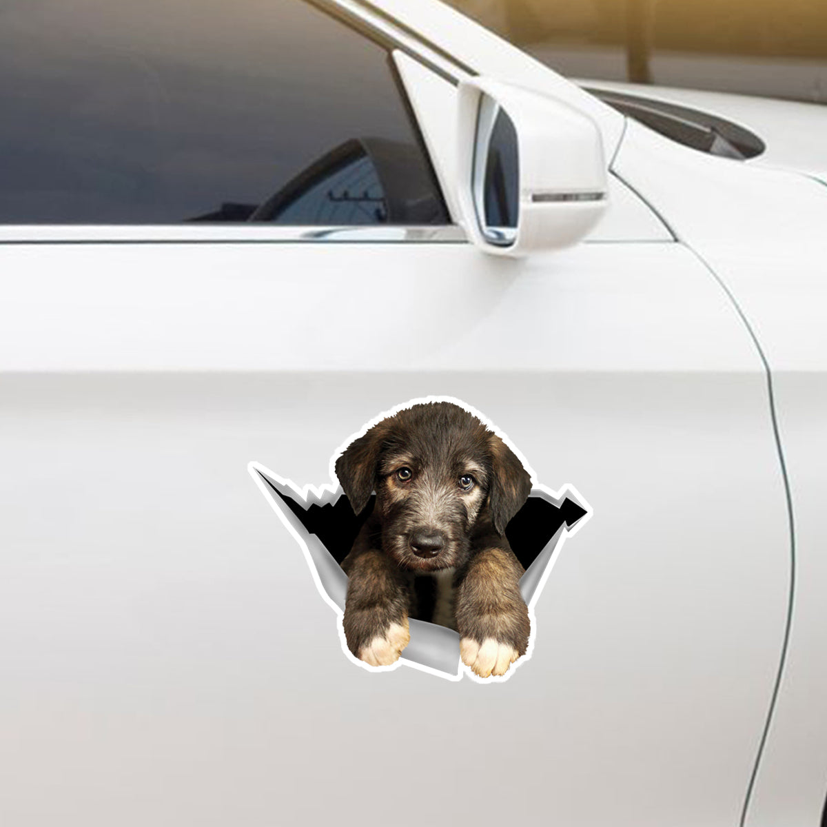 We Like Riding In Cars - Irish Wolfhound Car/ Door/ Fridge/ Laptop Sticker V1