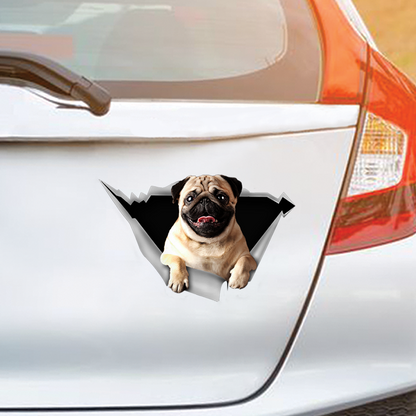 We Like Riding In Cars - Pug Car/ Door/ Fridge/ Laptop Sticker V1