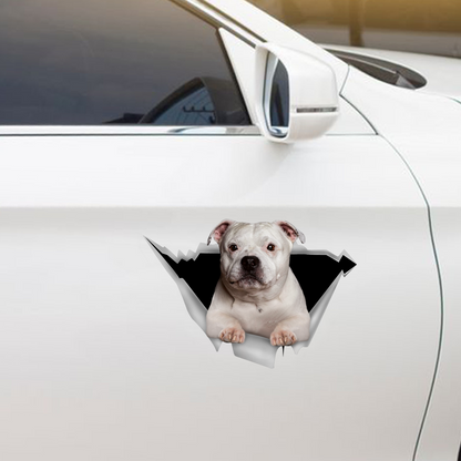 We Like Riding In Cars - Staffordshire Bull Terrier Car/ Door/ Fridge/ Laptop Sticker V2