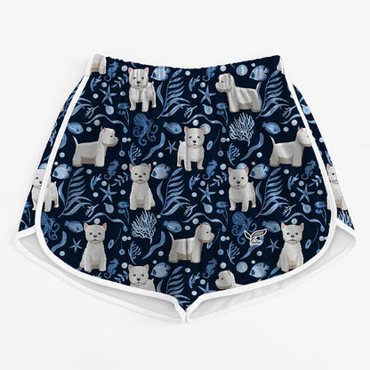 West Highland White Terrier - Colorful Women's Running Shorts V4