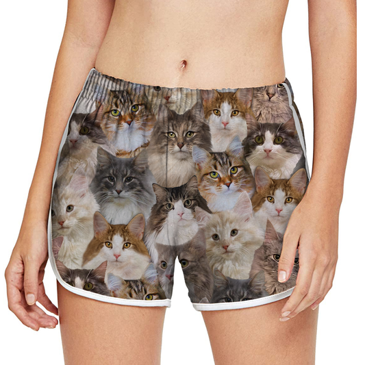 You Will Have A Bunch Of Norwegian Forest Cats - Women's Running Shorts V1