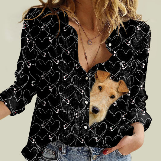 Wire Fox Terrier volera votre cœur - Chemise à manches longues pour femmes Follus