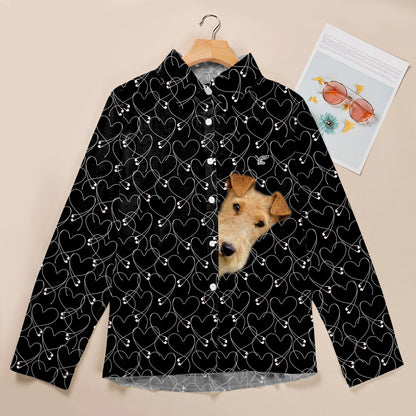Wire Fox Terrier volera votre cœur - Chemise à manches longues pour femmes Follus