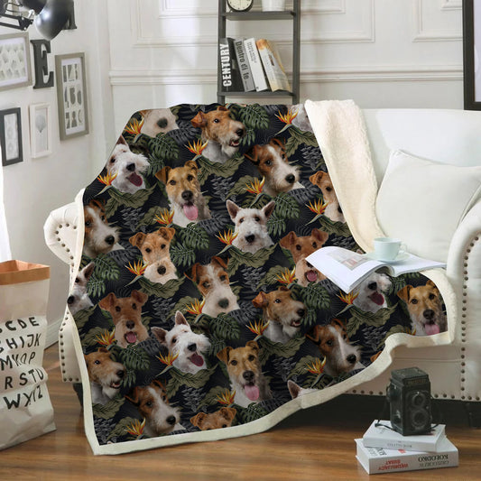 Wire Fox Terrier - Colorful Blanket V1