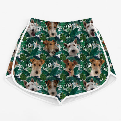 Wire Fox Terrier - Short de course coloré pour femmes V2