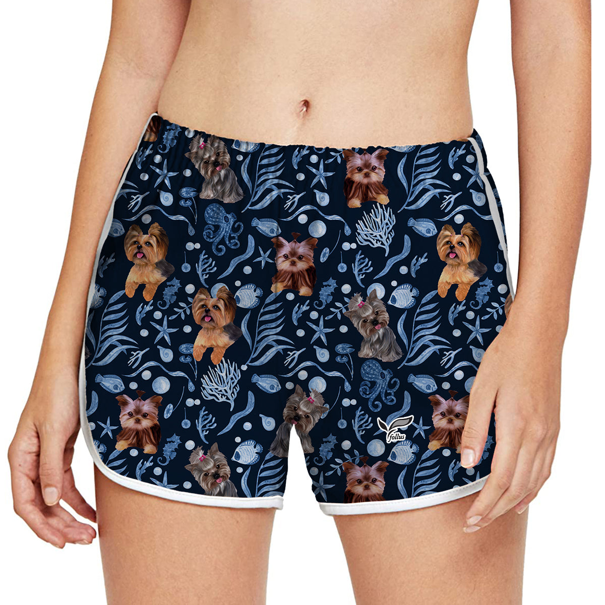 Yorkshire Terrier - Bunte Damen-Laufshorts V4