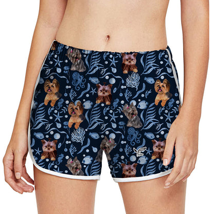 Yorkshire Terrier - Bunte Damen-Laufshorts V4