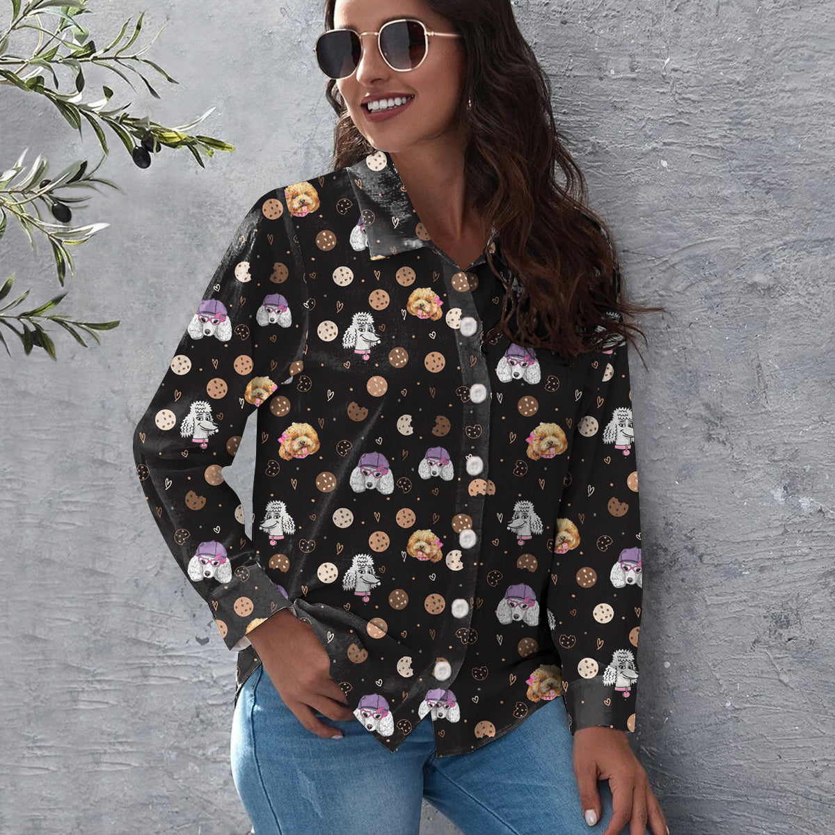 You Need Some Cookies And Poodle - Follus Women's Long-Sleeve Shirt 050