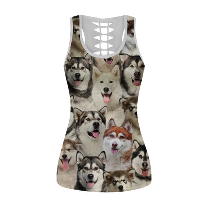 Vous aurez un tas de Malamutes d'Alaska - Hollow Tank Top V1