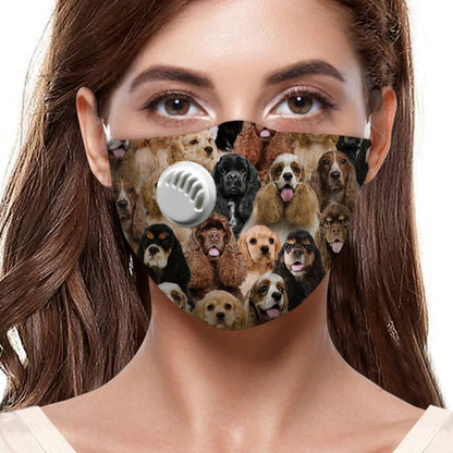 Sie werden einen Haufen amerikanischer Cocker Spaniels F-Maske haben