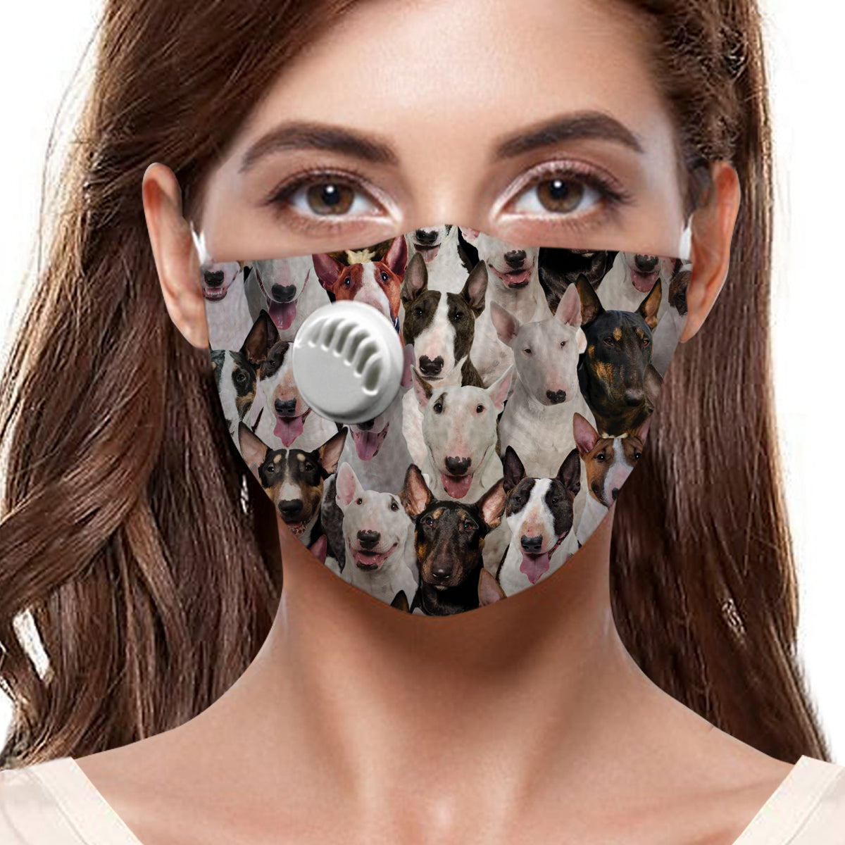 Sie werden einen Haufen Bullterrier-F-Maske haben
