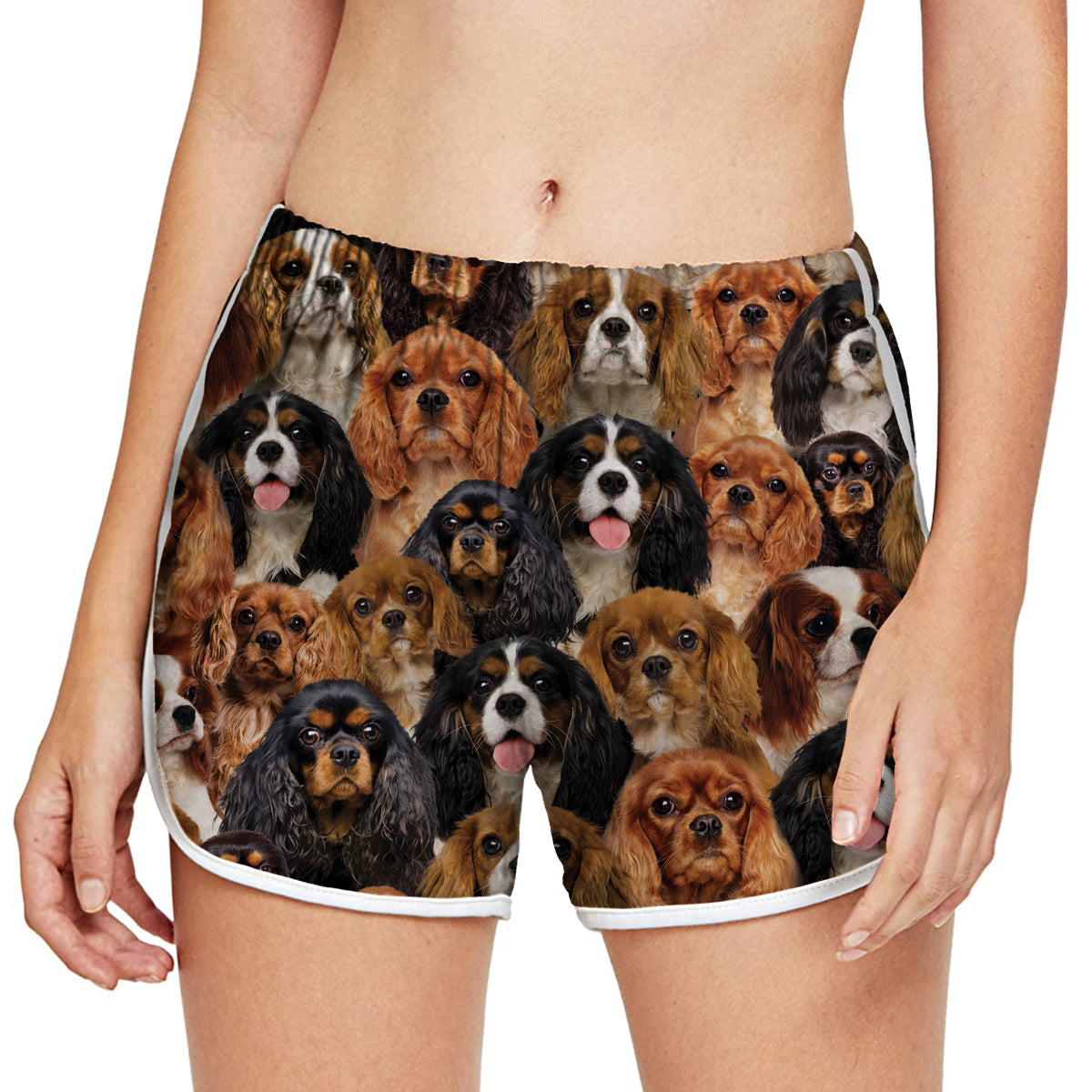 Sie werden einen Haufen Cavalier King Charles Spaniels haben – Damen-Laufshorts V1