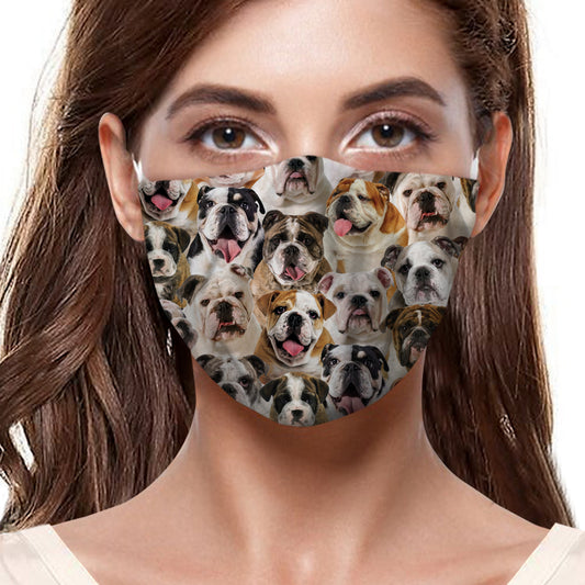 Sie werden eine Menge Englische Bulldoggen F-Maske haben