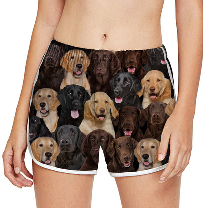 Sie werden eine Menge Flat Coated Retriever haben – Damen-Laufshorts V1