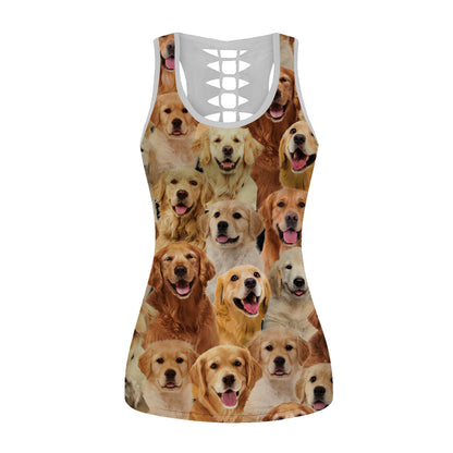 You Will Have A Bunch Of Golden Retrievers - Hollow Tank Top V1