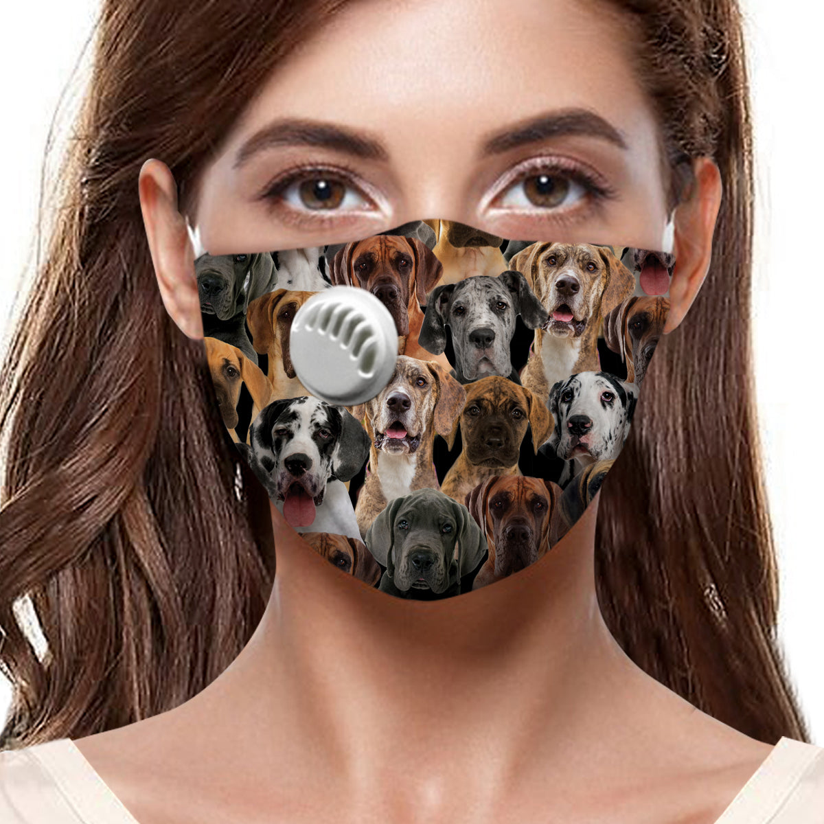 Sie werden eine Menge F-Masken für Deutsche Doggen haben