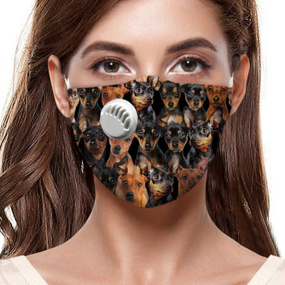 Sie werden einen Haufen Zwergpinscher F-Maske haben