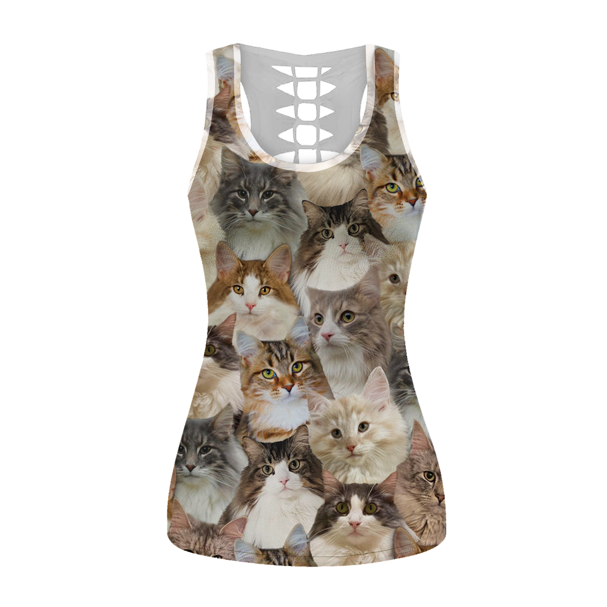 You Will Have A Bunch Of Norwegian Forest Cats - Hollow Tank Top V1