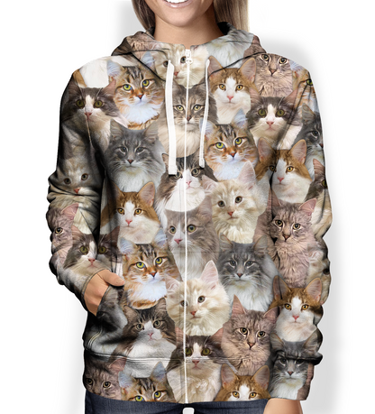 You Will Have A Bunch Of Norwegian Forest Cats - Hoodie V1