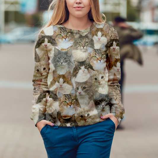 Vous aurez un groupe de chats des forêts norvégiennes - Sweatshirt V1