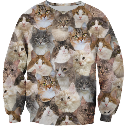 You Will Have A Bunch Of Norwegian Forest Cats - Sweatshirt V1