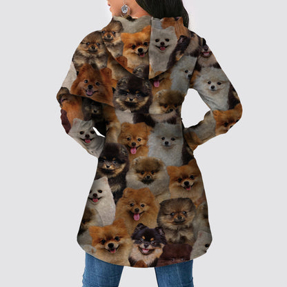 A Bunch Of Pomeranians - Fashion Long Hoodie V1