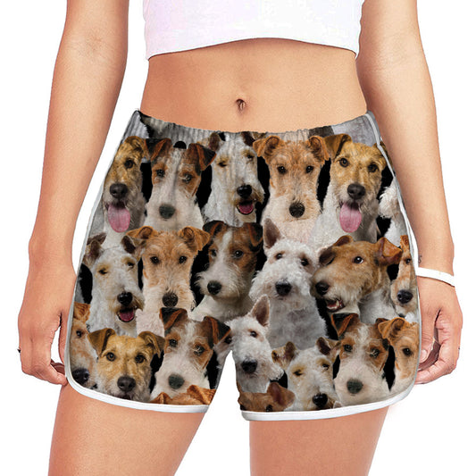 Vous aurez un tas de Wire Fox Terriers - Short de course pour femmes V1