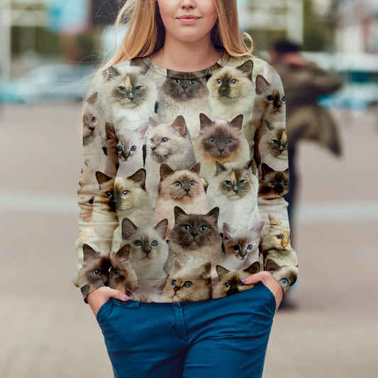Sie werden einen Haufen Birma-Katzen haben - Sweatshirt V1