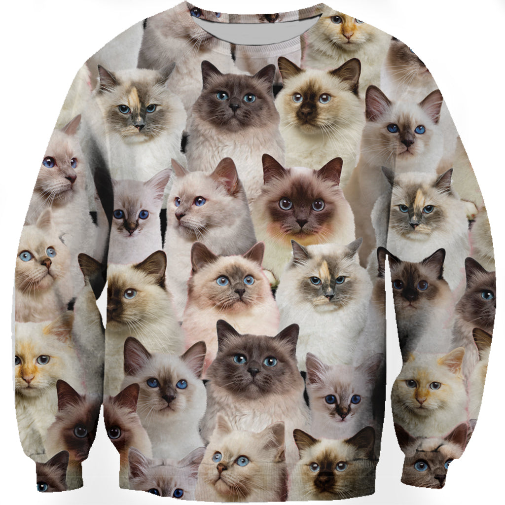 Sie werden einen Haufen Birma-Katzen haben - Sweatshirt V1