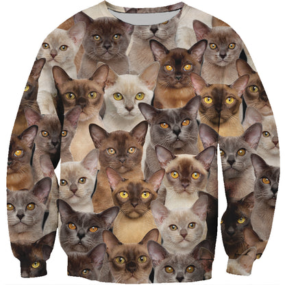Sie werden einen Haufen burmesischer Katzen haben - Sweatshirt V1