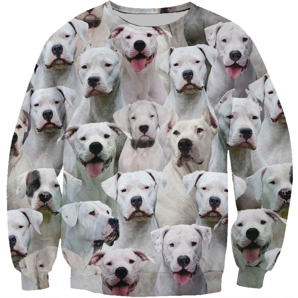 Vous aurez un tas de Dogo Argentinos - Sweatshirt V1