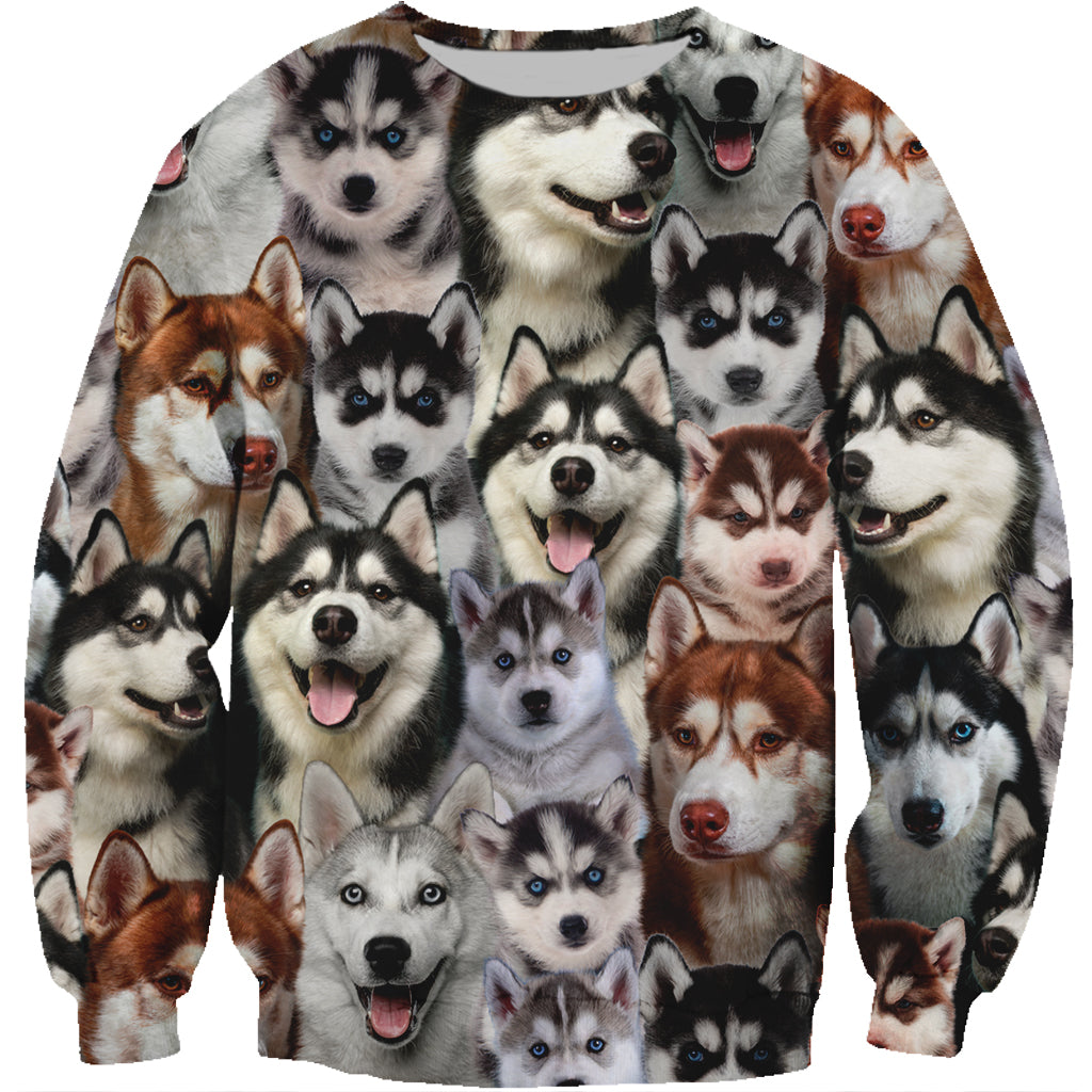 Du wirst einen Haufen Huskys haben - Sweatshirt V1