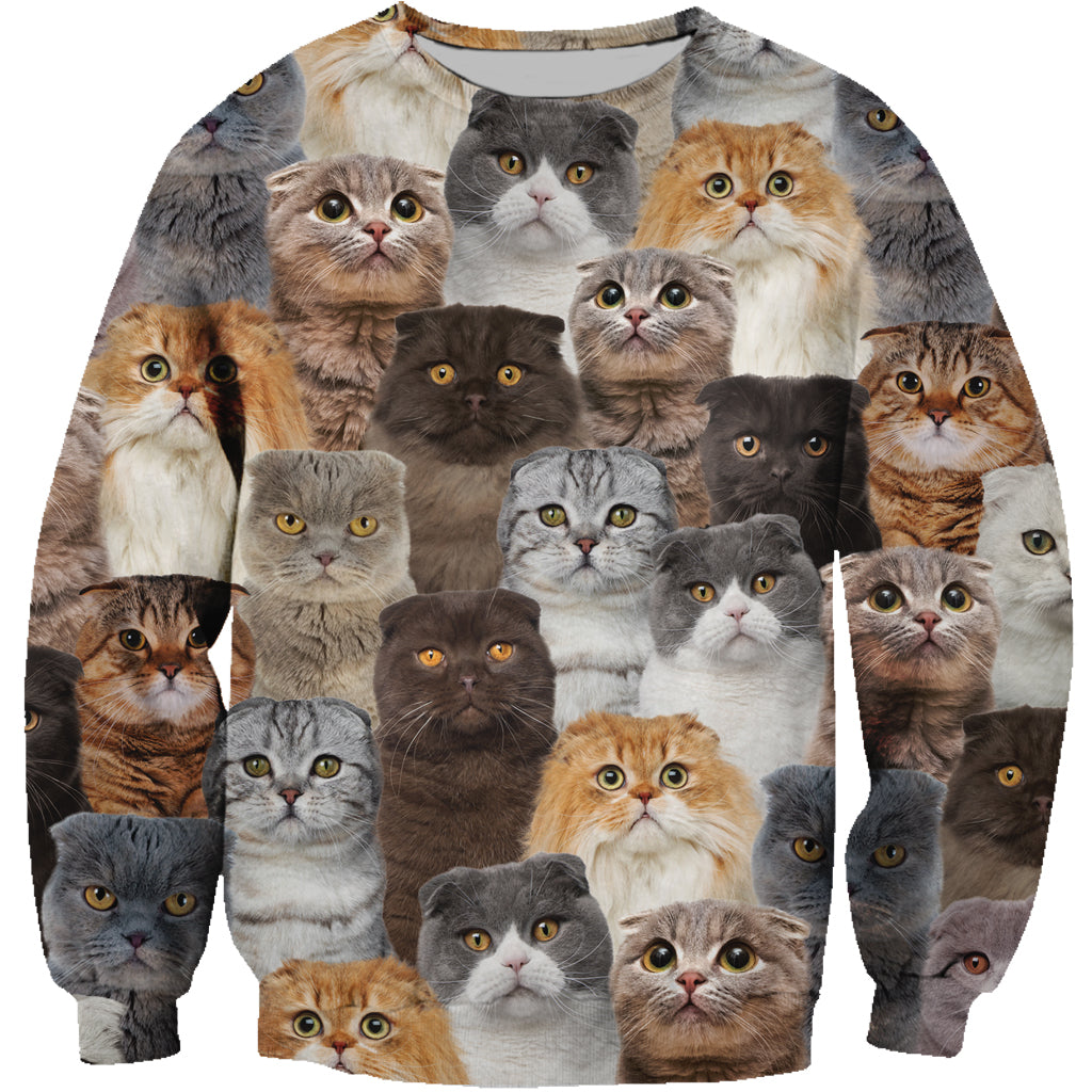 Sie werden einen Haufen schottischer Faltkatzen haben - Sweatshirt V1