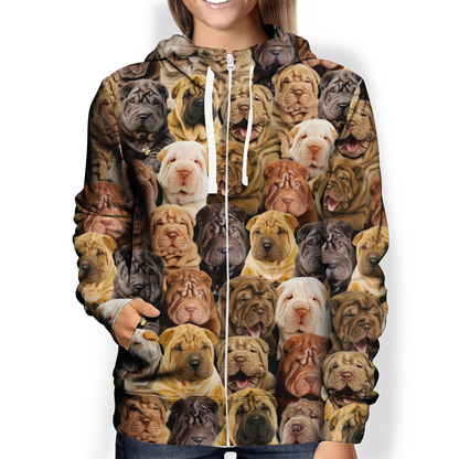 You Will Have A Bunch Of Shar Pei Dogs - Hoodie V1