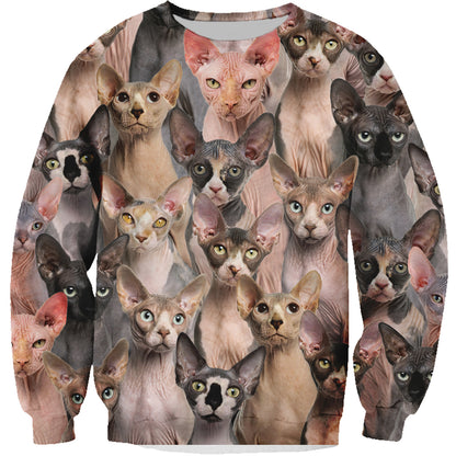 Vous aurez un groupe de chats Sphynx - Sweatshirt V1