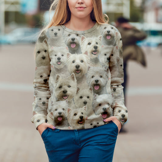 Vous aurez un groupe de West Highland White Terriers - Sweatshirt V1