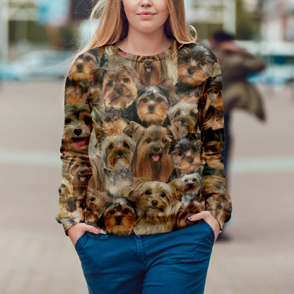 Vous aurez un groupe de Yorkshire Terriers - Sweatshirt V1
