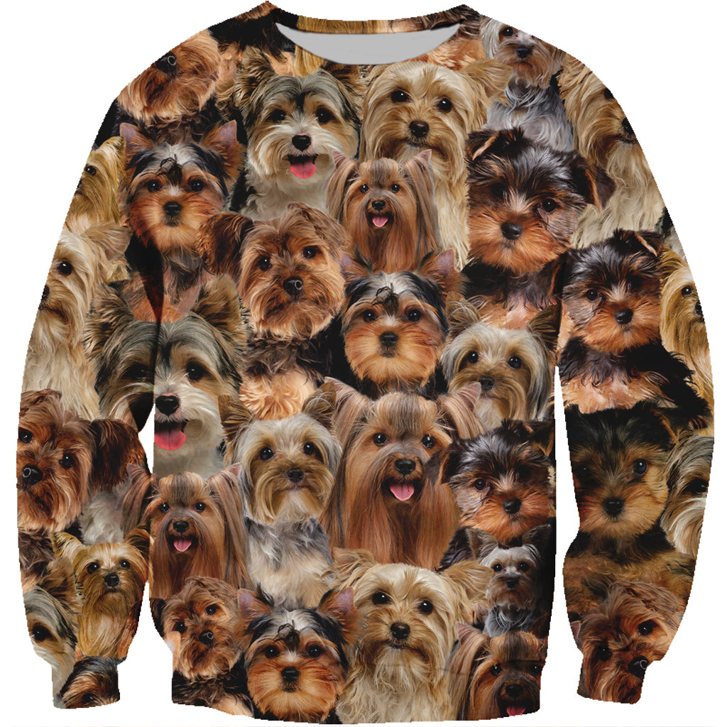 Vous aurez un groupe de Yorkshire Terriers - Sweatshirt V1
