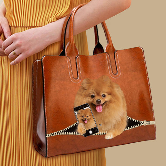 Your Best Companion - Pomeranian Luxury Handbag V4
