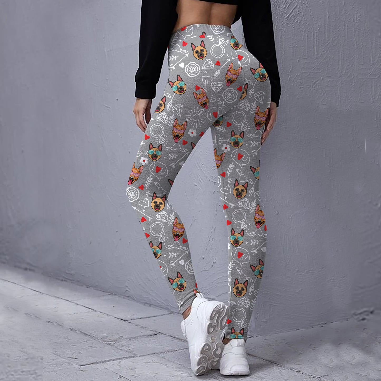 Your Cupid Is Your German Shepherd - Follus Leggings