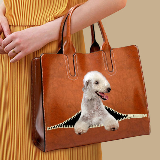 Ihr bester Begleiter – Bedlington Terrier Luxus-Handtasche V1