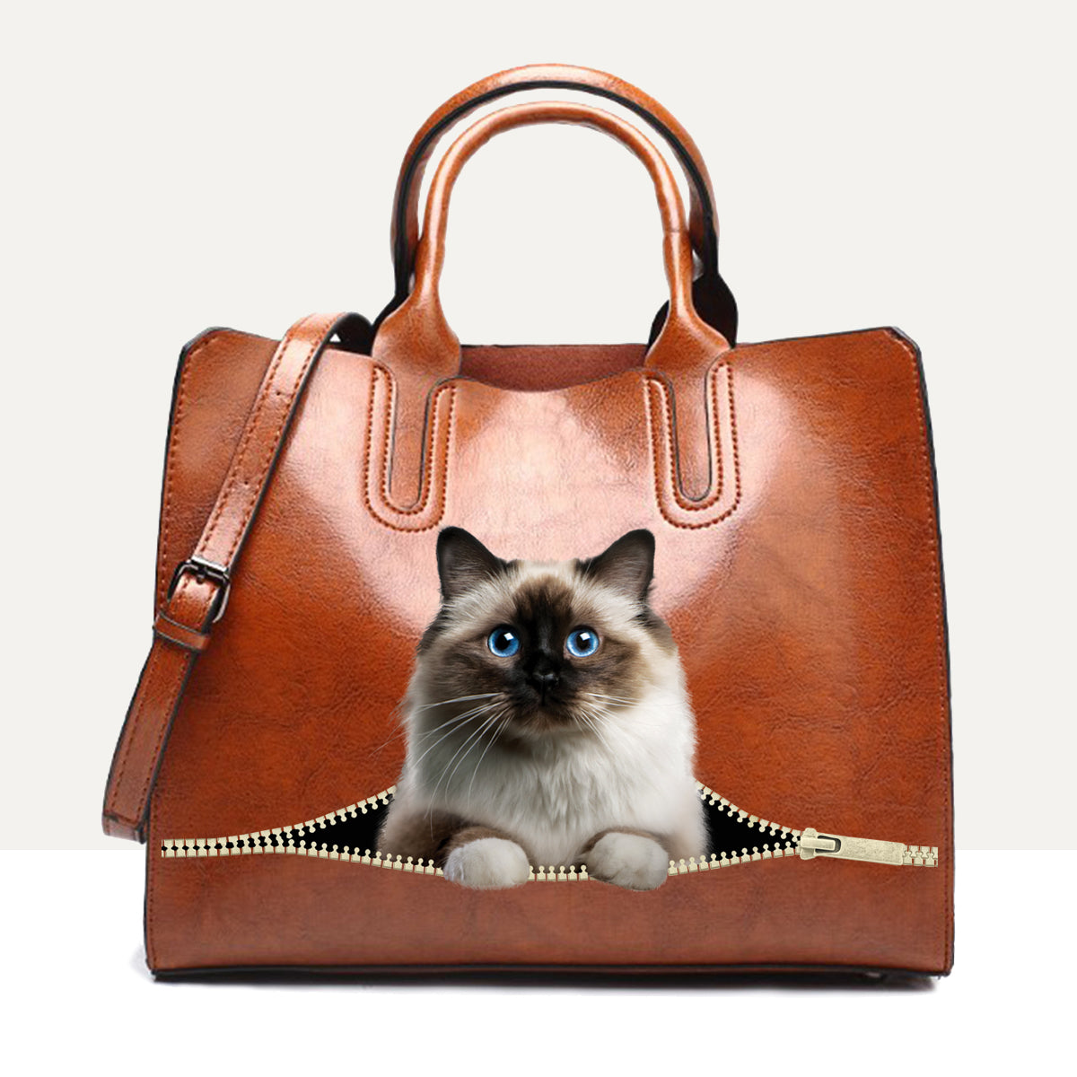 Ihr bester Begleiter – Birman Cat Luxus-Handtasche V1